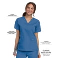 thumbnail image 4 of Landau Women's Essentials Classic Relaxed Fit Breathable Fade Resistant 4 Pockets Pull Over Tunic Scrub, Style 8219, 4 of 8
