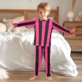 thumbnail image 6 of Pink and Black Stripe Cotton Pajamas 2 Piece Set Sleepwear Soft and Comfortable Homewear Nightwear, 6 of 7