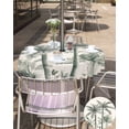 thumbnail image 5 of Fsddascl Sage Green Palm Tree Outdoor Tablecloth - 60 Inch Round Dining Table Cover, Tropical Botanical Summer Beach Waterproof Outdoor Table Cloth with Umbrella Hole & Zipper for Picnic/Patio/Party, 5 of 7