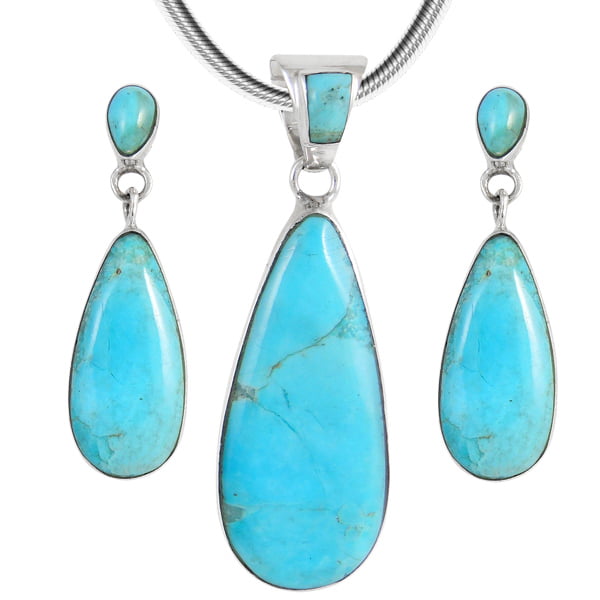 Turquoise Matrix Solid 925 Sterling Silver Textured Pendant