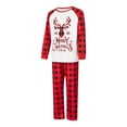 thumbnail image 3 of DuAnyozu Merry Christmas Family Matching Pajamas Sets Plaid Deer Print Holiday Xmas Pjs Sleepwear For Family, 3 of 10