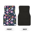 thumbnail image 2 of Yiaed Floral Rabbit Print Carpet Floor Mats for Cars, Auto Accessories Front & Rear Car Floor Mats Car Floor Foot Mat Sets of 4 Pieces, 2 of 7