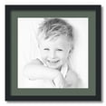 thumbnail image 1 of ArtToFrames 20x20" Matted Picture Frame with 16x16" Single Mat Photo Opening Framed in 1.25" Satin Black and 2" Forest Green Mat (FWM-3926-20x20), 1 of 8