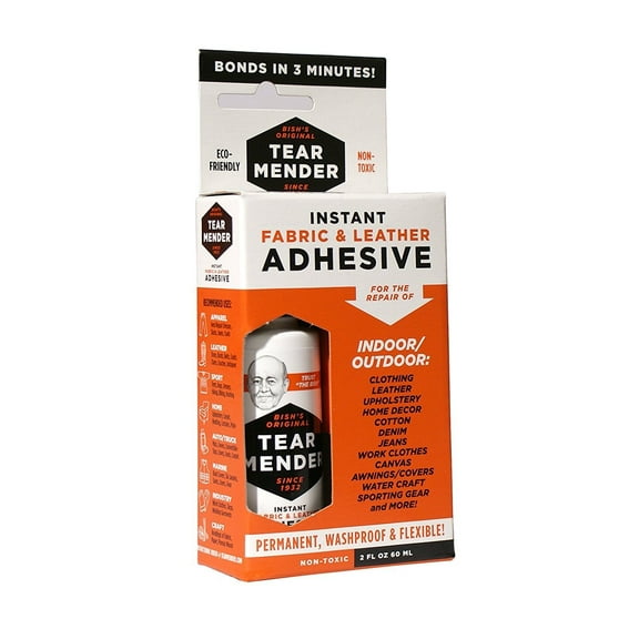 Tear Mender Fabric and Leather Adhesive Repair Glue - Instant Bond - 12 Pack, 2 oz. Bottles