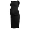 thumbnail image 2 of Women's Ruched Maternity Dress Clothes Sleeveless Bodycon Dress, 2 of 6