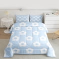 thumbnail image 2 of Homewish Kawaii Flower 3 Pieces Queen Comforter Set for Teens Boys Girls,Dreamy Princess Ultra Soft Bedding Sets,Retro Floral Blossoms Bedding Comforter Set Breathable,Ultra Soft Home Decor, 2 of 8
