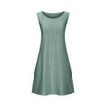 thumbnail image 4 of Blczomt Womens Dresses Plus Size Summer Beach Tank Dress with Pockets Green Flowy Sleeveless Vacation Womens Fashion, 4 of 9