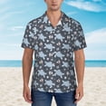 thumbnail image 4 of Goofa Turtle Hawaiian Shirt for Men, Unisex Summer Beach Casual Short Sleeve Button Down Shirts,Aloha Tropical Floral print shirt-Small, 4 of 9