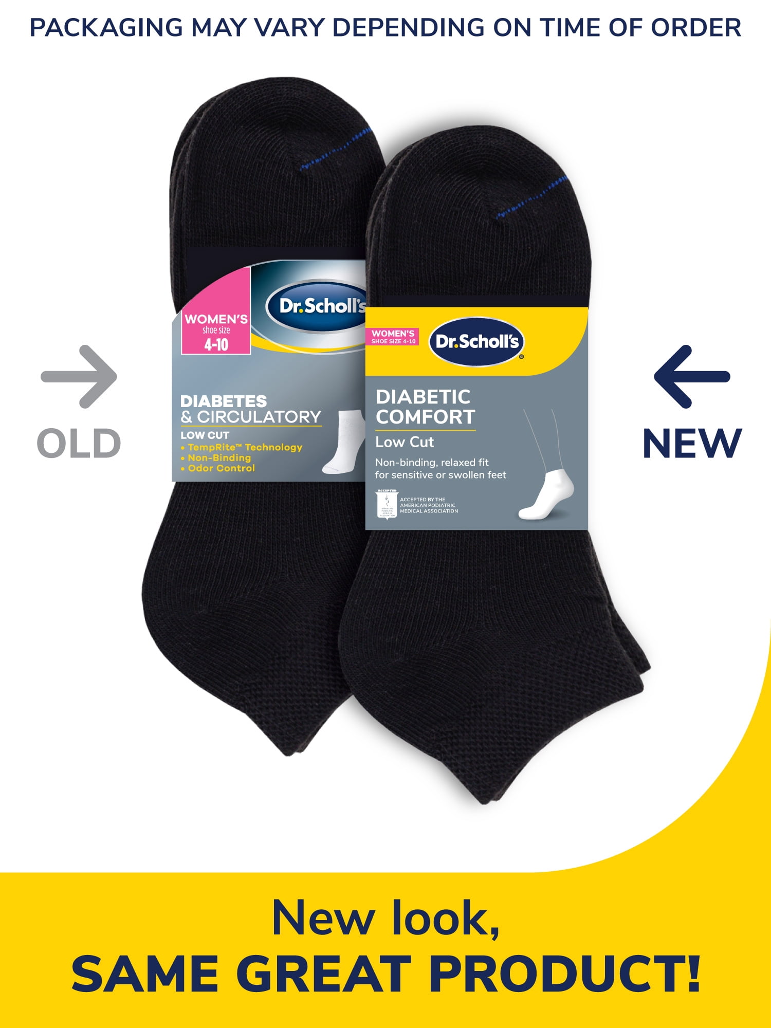 Dr. Scholl's Women's Diabetes and Circulatory Crew Socks, 6 Pack