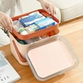 thumbnail image 2 of Boîte de Soins à Domicile Portable Grande Boîte de Premiers Secours Boîte de Rangement de Médicaments en Plastique Multi-Couches S Bleu, 2 of 5
