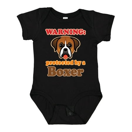 

Inktastic Protected by a Boxer Dog Gift Baby Boy or Baby Girl Bodysuit
