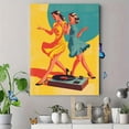 thumbnail image 4 of UXIEQU Retro Dancing Women Record Player Canvas Wall Art 15.75x11.81 Inches, 4 of 8