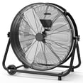 thumbnail image 3 of Industrial Fan,Floor Fan with 3 Speeds,360° Tilt Head,Metal Housing,24 Inch Drum Fan,Adjustable 4800-8800 CFM for Industrial/Commercial Space/Garage/Gym, 3 of 8