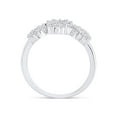 thumbnail image 3 of FB Jewels 14kt White Gold Womens Round Diamond Triple Flower Cluster Ring 1/2 Cttw Size 6.5, 3 of 4