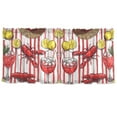 thumbnail image 7 of Yayeee Kitchen Curtains Tier Set of 2 Light Filtering 57"x24" Over Sink Window Panels, Red Lobster, 7 of 7