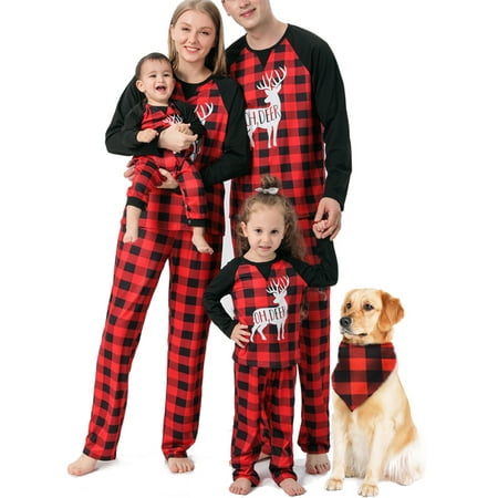 

Ma&Baby Family Matching Christmas Pajamas Sets Women Men Kid Sleepwear Nightwear Pyjamas