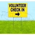 thumbnail image 1 of Volunteer Check In Right (18" x 24") Yard Sign, Includes Metal Step Stake, 1 of 6