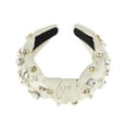 thumbnail image 5 of Unique Bargains 1 Pc Headband Faux Diamond Pearl Hair Accessories for Women Beige, 5 of 5