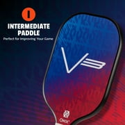 ONIX V3 Fiberglass Pickleball Paddle, Polypropylene Core, For All Ages and Skill Levels, 8 oz, Blue/Red