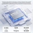 thumbnail image 3 of Oyzzraze 17.3 AI-Laptop Copilot+ PC, AMD Ryzen AI 9 HX 370(12C/24T, 50 Tops NPU) Radeon 890M, 16GB DDR5 RAM 1TB SSD, 144Hz FHD, PD 100W USB-C, AI-PC for Mobile Workstation Programmer Business-Gaming, 3 of 9