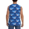thumbnail image 4 of Fotbe Men's Party Shark Cute Print Men's Sleeveless Muscle Tank Tops Casual T-Shirts for Gym Workout Beach-Large, 4 of 8