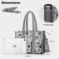 thumbnail image 5 of Teacher Tote Bag,Paw Prints and Bones Teacher Utility Tote Bag,Large Work Tote Bags for Women with Multiple Pockets,Top Zipper Closure,13.8x10.6x6.7 Inch, 5 of 5