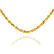 GOLD CHAINS: ROPE SOLID GOLD CHAIN 2MM : 14K 24"