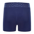 thumbnail image 2 of TiaoBug Girls Kids Gymnastic Shorts Ballet Dance Bottoms Shiny Rhinestones Tumbling Yoga Sports Shorts Navy Blue 10, 2 of 5
