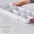 thumbnail image 3 of YouCopia DrawerFit Sliding Drawer Tray with Adjustable Dividers, Expandable Kitchen Storage Organizer, Speckled White, 3 of 8