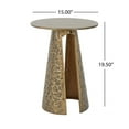 thumbnail image 3 of Christopher Knight Home Modern Luxury Metal Side Table, Hammered Texture, Sculptural Design, Copper-tone, 3 of 8