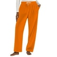 thumbnail image 4 of Posijego Women's Pj Fleece Pants Comfy High Waist Drawstring Wide Leg Casual Pajama Pants with Pockets, 4 of 6