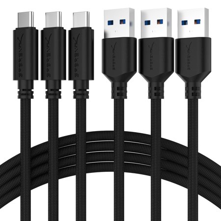 UPC: 0819921013637 | Sabrent 3-Pack 22Awg Premium 6Ft Usb-C To Usb A 3.0 Sync & Charge Cables (Cb-C3X