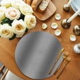 thumbnail image 2 of Gray Ombre Round 15 Inch Placemats Set of 2, Modern Abstract Art Farmhouse Gradient HeatResistant Non Slip Place Mats for Dining Table, Wipeable Braided Kitchen Table Mats for Housewarming, 2 of 9