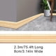 thumbnail image 4 of 1pc Self-Adhesive Flexible Foam Molding Trim, 90"x 3" 3D Sticky Decorative Wall Trim Lines Skirting Baseboard Border, Waterproof Wallpaper For Living Room And Home Decorations, 4 of 4