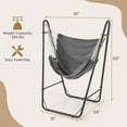 thumbnail image 3 of Costway Heavy-duty Hammock Chair with Stand Metal Frame Storage Pocket Quality Fabric, 3 of 8