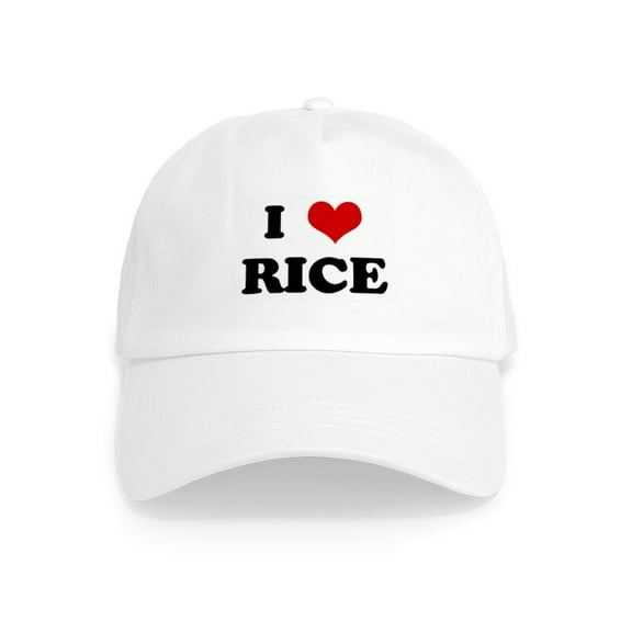 CafePress - I Love RICE Cap - Adjustable 100% Brushed Unisex Casual Cotton Baseball Cap, Beige, 1