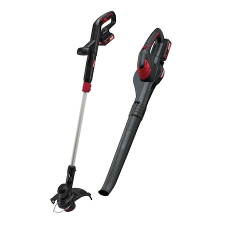 Hyper Tough 20V Max Cordless Combo Kit  10-Inch String Trimmer & 130Mph Sweeper 2.0Ah Battery and Charger Included