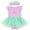 Lilac / soft teal, ariel, variant on Princess Cinderella Cosplay Bodysuit With Skirt Overlay & Headband Outfit Set Newborn to Infant