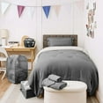 thumbnail image 3 of Virtu College Dorm Room Essentials Complete Set, Twin XL Comforter Set, Dorm Bedding, Twin Xl Bed In a Bag Comforter Set with All Dorm Accessories and Bedding, Grey, 3 of 8