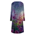 thumbnail image 4 of Vestido tipo jersey con cuello redondo y manga larga estampado a la moda para mujer Pompotops  hdfakjf4686, 4 of 5