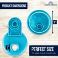 thumbnail image 2 of Mason Jar Lids Wide Mouth Plastic - Leak Proof Flip Cap - Teal 4 Pack - Made in the USA, 2 of 10
