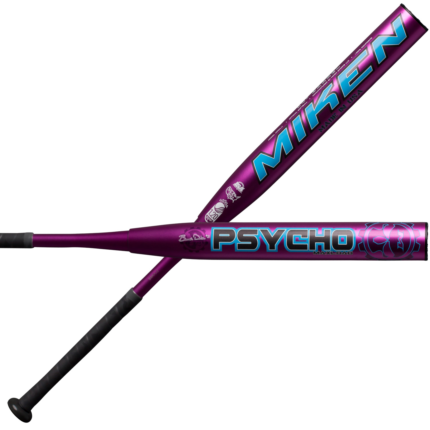 Miken Psycho USSSA Slowpitch Softball Bat, 34" (6.5)