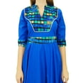 thumbnail image 1 of Bimba Women's Cotton Kurti Long Flared Anarkali Kurta 3/4 Sleeve Designer Indian Tunic, Royal Blue, 22, 1 of 9