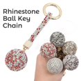 thumbnail image 2 of Rhinestone Ball Alloy Claw Keychain Cute Car Keychain Bag Purse Decor Pendant, 2 of 4