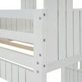thumbnail image 5 of Bellemave Twin Over Full House Bunk Bed,Wood L-Shaped Fort Loft Bunk Beds Frame with Ladder, Floor Playhouse Bed, No Need Spring Box (White), 5 of 11