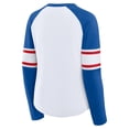thumbnail image 3 of Women's Fanatics White/Royal Buffalo Bills Redzone Blitz Package Raglan Lace-Up V-Neck Long Sleeve T-Shirt, 3 of 3
