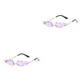 thumbnail image 1 of Qarigey Gafas de sol de llama y fuego Gafas de moda para una apariencia elegante Impermeable Sin marco A prueba de viento Durable Transpirable Púrpura Púrpura 2piezas, 1 of 6