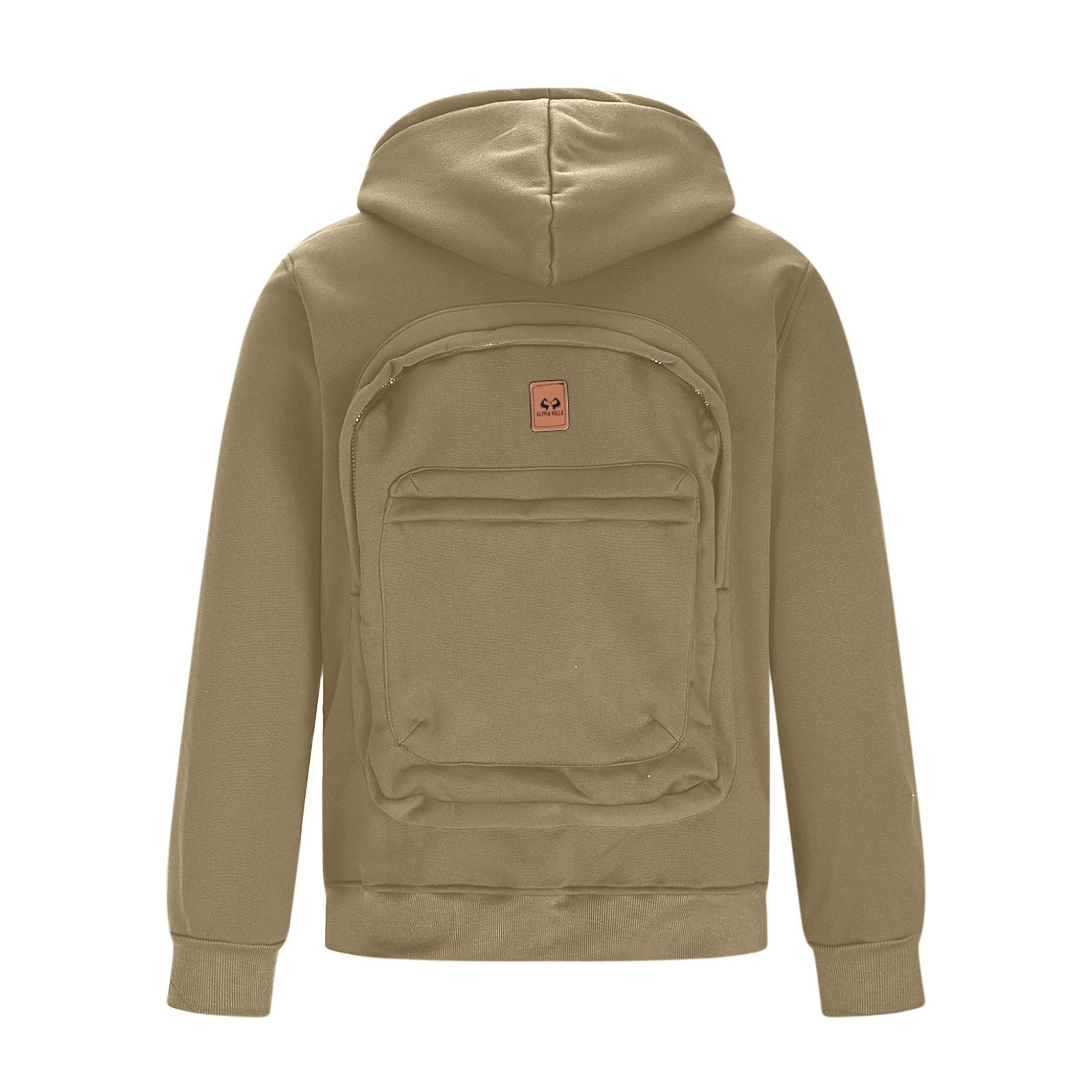 qolati Mens Travel Hoodies with Backpack Creative Travel Hoodie Jackets Zip Up Hooded Sweatshirt Christmas Day Long Sleeve Outerwear with Pockets