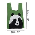 thumbnail image 4 of Unique Bargains 1 Pc Knitted Wrist Bag Cute Animal Gift Bag Green, 4 of 5