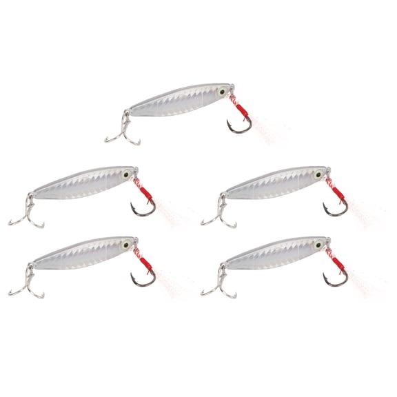 Vib?Fishing?Bait, Streamlined Body Shape?? Metal?Vib?Hard?Fishing?Lure Bright?Color 5Pcs For River Silver